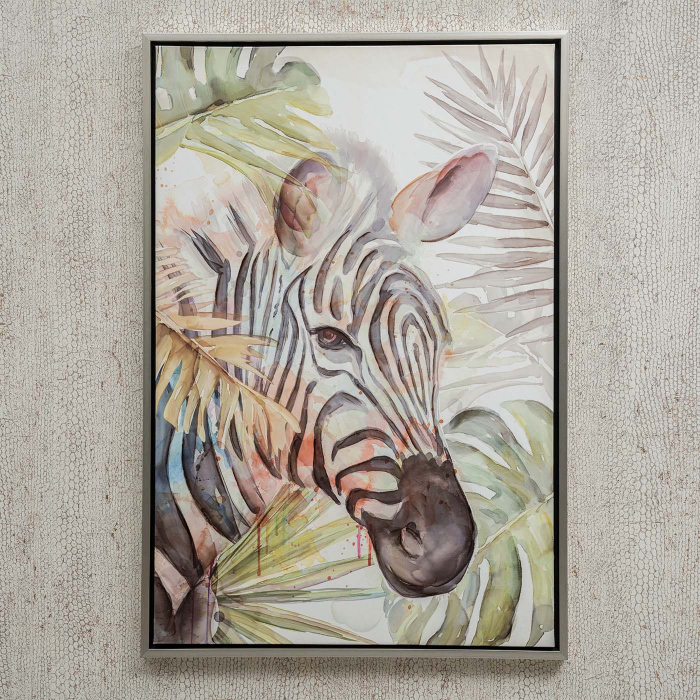Hand Painted Zebra Frame Safari Nursery Prints | Violets Print House